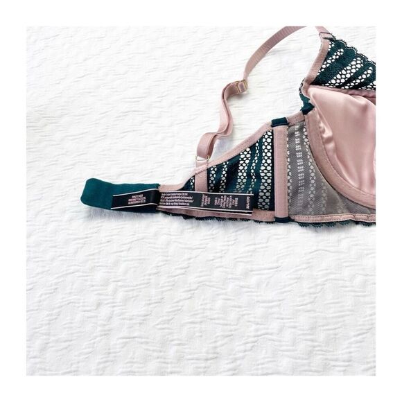 Buy 1 get 1 free 32c Victorias Secret green lace lined plunge - Picture 6 of 11